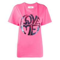 Alberta Ferretti Camiseta Love Me com aplicações - Rosa