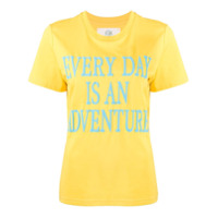 Alberta Ferretti Camiseta mangas curtas com slogan - Amarelo