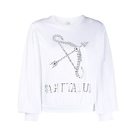 Alberta Ferretti Camiseta Sagittarius com aplicação de cristais - Branco