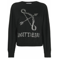 Alberta Ferretti Camiseta Sagittarius mangas longas - Preto