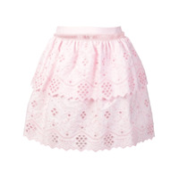 Alberta Ferretti embroidered mini skirt - Rosa