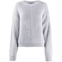 Alberta Ferretti long-sleeve knitted sweater - Neutro