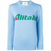 Alberta Ferretti Suéter Alitalia de tricô - Azul