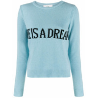 Alberta Ferretti Suéter de tricô com slogan - Azul