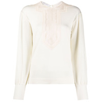 Alberta Ferretti Suéter Maglia com acabamento de renda - Neutro