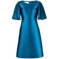 Alberta Ferretti Vestido com aplicações e mangas amplas - Azul