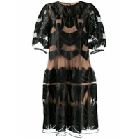 Alberta Ferretti Vestido com sobreposição - Preto