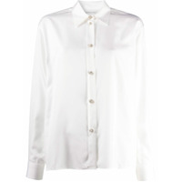 Alessandra Rich Camisa com botões de esferas peroladas - Branco