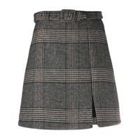 Alexa Chung Minissaia xadrez Whatever - Preto