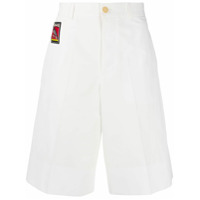 Alexander McQueen Bermuda chino com logo bordado - Branco
