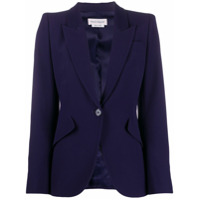Alexander McQueen Blazer com abotoamento simples - Azul