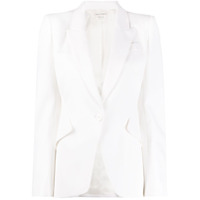 Alexander McQueen Blazer com abotoamento simples - Branco