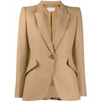 Alexander McQueen Blazer de alfaiataria com abotoamento simples - Neutro