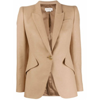 Alexander McQueen Blazer slim com abotoamento simples - Neutro