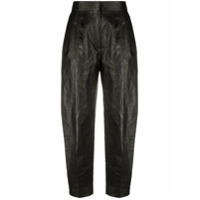 Alexander McQueen Calça cenoura cropped - Preto