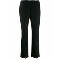 Alexander McQueen Calça cropped com zíper frontal - Preto