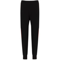 Alexander McQueen Calça esportiva com logo e listras - Preto
