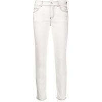 Alexander McQueen Calça jeans cropped cintura baixa - Branco