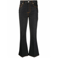 Alexander McQueen Calça jeans flare cintura alta - Preto