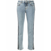 Alexander McQueen Calça jeans skinny com listras - Azul