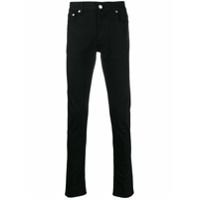 Alexander McQueen Calça jeans skinny com logo bordado - Preto
