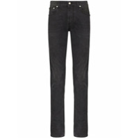Alexander McQueen Calça jeans slim cintura média - Preto