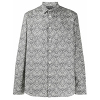 Alexander McQueen Camisa com botões e padronagem - Branco