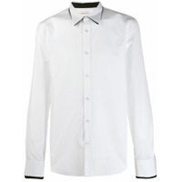 Alexander McQueen Camisa com contraste na barra - Branco