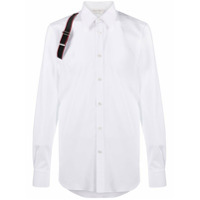 Alexander McQueen Camisa com detalhe de tira - Branco