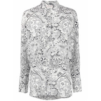Alexander McQueen Camisa com estampa gráfica floral - Branco