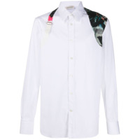 Alexander McQueen Camisa mangas longas Botanical Harness - Branco