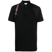 Alexander McQueen Camisa polo com logo - Preto