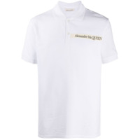 Alexander McQueen Camisa polo com patch de logo - Branco