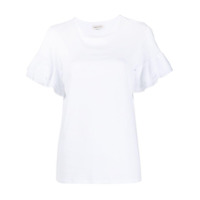 Alexander McQueen Camiseta com babados nas mangas - Branco