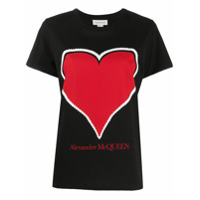 Alexander McQueen Camiseta com estampa de coração - Preto