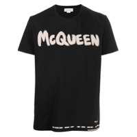 Alexander McQueen Camiseta com estampa de logo - Preto