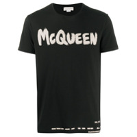 Alexander McQueen Camiseta com estampa de logo - Preto