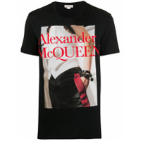 Alexander McQueen Camiseta com estampa fotográfica - Preto