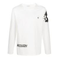 Alexander McQueen Camiseta com estampa gráfica de caveira - Branco
