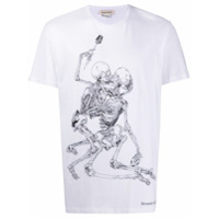 Alexander McQueen Camiseta com estampa Lovers Skeleton - Branco