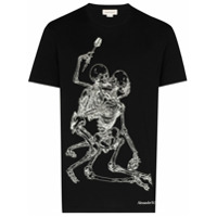 Alexander McQueen Camiseta com estampa Lovers Skeleton - Preto