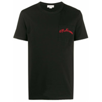 Alexander McQueen Camiseta com logo bordado - Preto