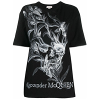 Alexander McQueen Camiseta Iris Skull decote careca - Preto