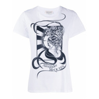 Alexander McQueen Camiseta mangas curtas com estampa gráfica - Branco