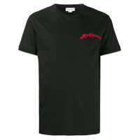 Alexander McQueen Camiseta McQueen com bordado - Preto