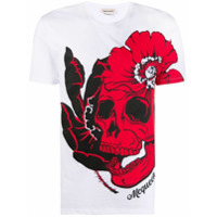 Alexander McQueen Camiseta Skull In Bloom - Branco