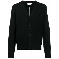 Alexander McQueen Cardigan de tricÃ´ com detalhe desfiado - Preto