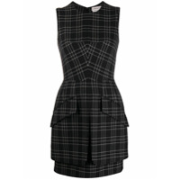 Alexander McQueen check-pattern sleeveless dress - Preto