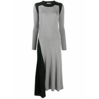 Alexander McQueen colour-block ribbed-knit dress - Cinza