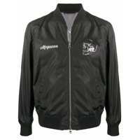 Alexander McQueen Jaqueta bomber com estampa floral - Preto